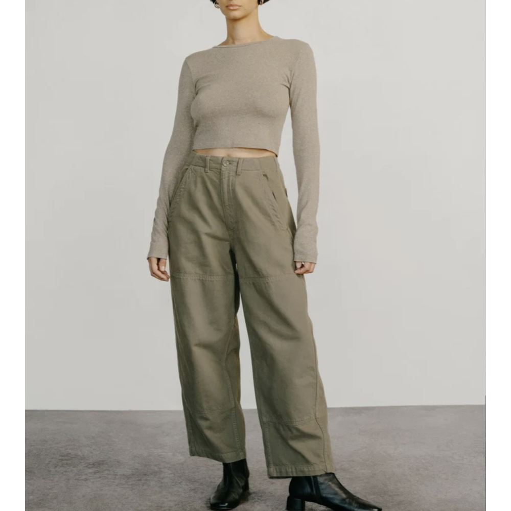 OZMA Jardin Pant in 'Algae' (Tencel Bull Denim) Size M
